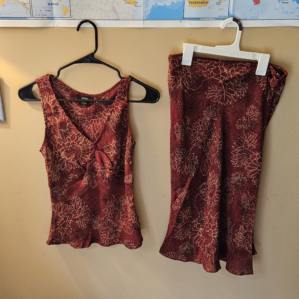 NWT Alfani Silk Top and Bottom Bundle Top 6P Bottom 8P